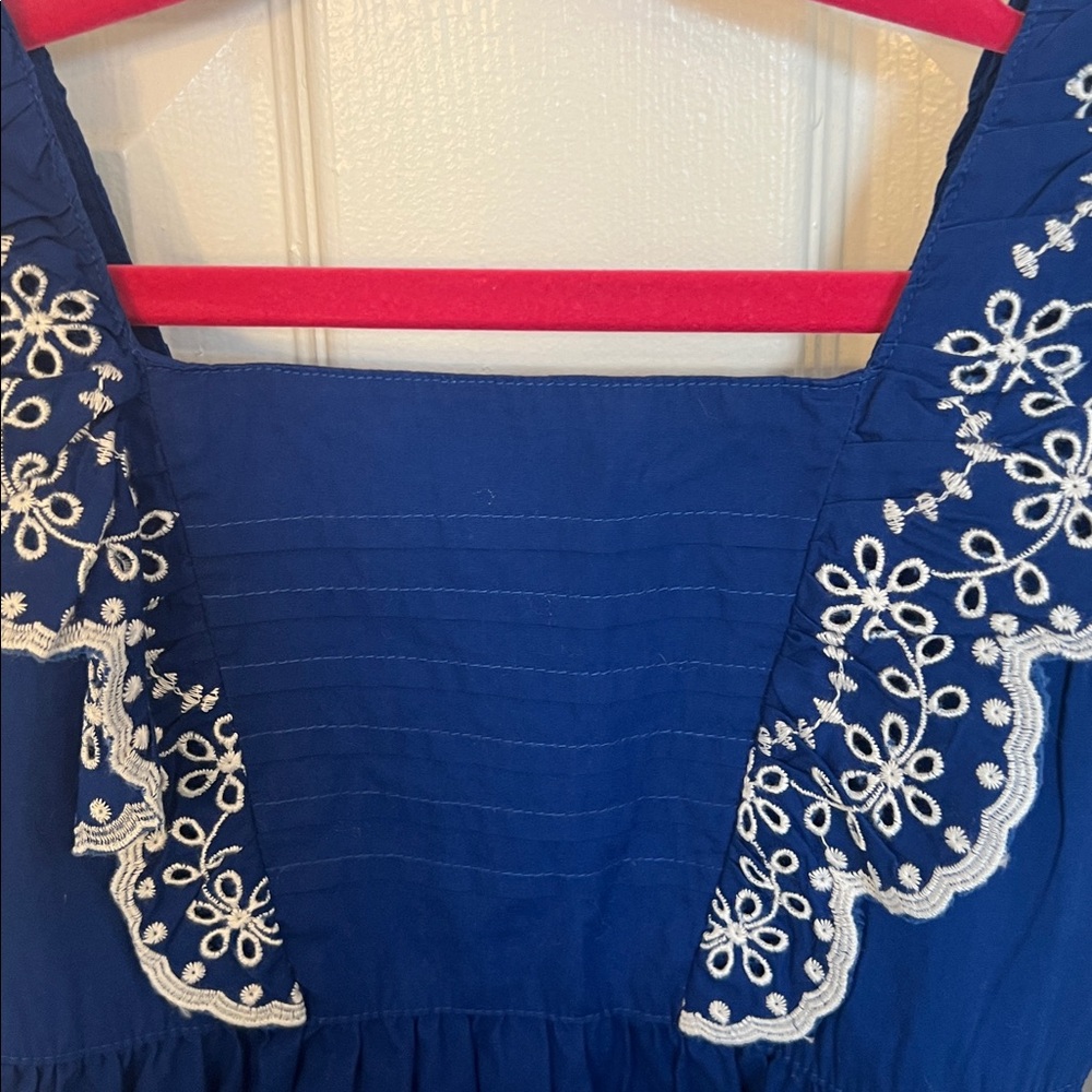NEW Gymboree Blue Belle Royal Blue Dress with White Detailing - Picture 8 of 11